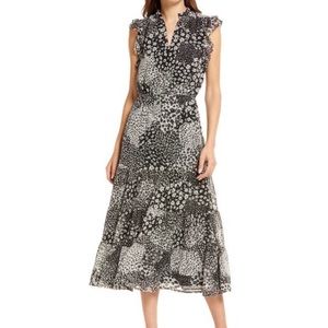 BB Dakota Black & White Printed Dress